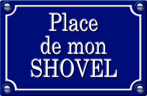 PLACE DE MON SHOVEL - 29cm AUTOCOLLANT STICKER MOTO PR035 - Imagen 1 de 1