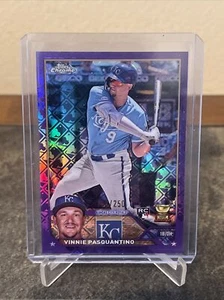 VINNIE PASQUANTINO ROOKIE PURPLE /250 2023 TOPPS CHROME LOGOFRACTOR RC CARD - Picture 1 of 1