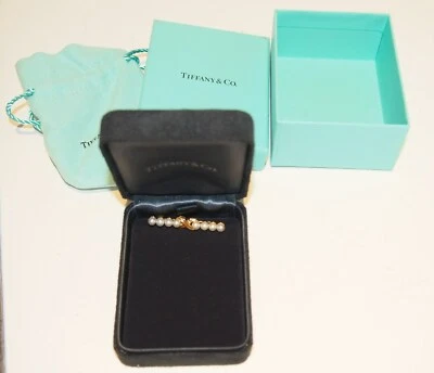TIFFANY & CO RARO BROCHE ORO 18K Y PERLAS L=36,50MM-CAJAS ORIGINALES 7 BOLSAS Foto 1 de 4