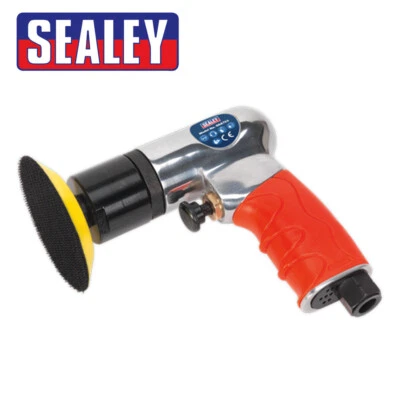 Sealey 75mm 3" Mini Lightweight Hook & Loop Air Polisher/Buffer/Buffing GSA722 - Image 1 of 4