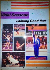 1984 US Olympics Gymnastics Vidal Sassoon looking good Vintage tour book - Picture 1 of 9
