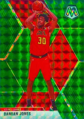 Damian Jones 2019-20 GREEN MOSAIC PRIZM Card #34 Atlanta Hawks Refractor SP NBA - Image 1 of 2
