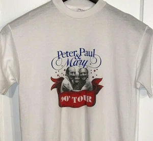 Vintage Peter Paul & Mary '90 Tour T-Shirt SELTEN BAND Promo Konzert VOLKSMUSIK  - Bild 1 von 4