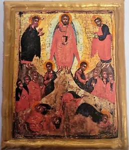 La Trasfigurazione di Gesù Cristo Metamorfosi Icona Greca Ortodossa Orientale - Foto 1 di 5