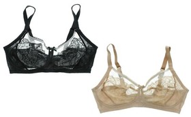 Wacoal Retro Chic Wireless Free Bra, Sheer Lace with Mesh Detailing 852186 