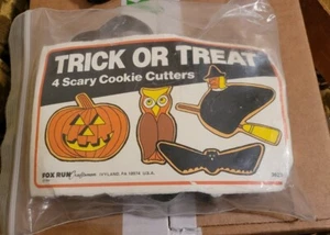 Cortador de galletas de colección Fox Run acero inoxidable Halloween murciélago bruja búho calabaza - Imagen 1 de 3