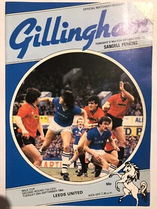 Gillingham v Leeds United Milk Cup 25/09/84 - Picture 1 of 2
