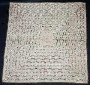 Antique 1870s Ottoman Silver Wrapped Metallic Thread Embroidered Tablecloth - Picture 1 of 12