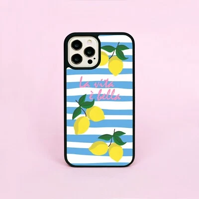 Italian Lemon Stripes Vintage Stripe Lemons Phone Case/Cover For iPhone - Image 1 of 4