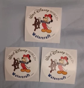 Official Disney World Stickers - WDW - Lot of 3- Mickey Mouse Watercraft - Picture 1 of 1