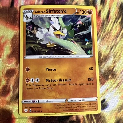 Galarian Sirfetch'd - (Cracked Ice holo) 098/189 Deck Exclusives Holo NM - Image 1 of 3