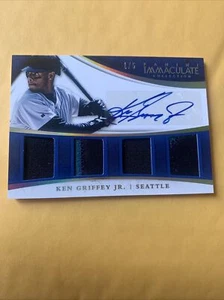 2015 Panini Immaculate Ken Griffey Jr. Quad 4 Piece Jersey Autograph #1/5 ๐ฅ๐ - Picture 1 of 2