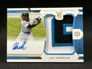 2021 Panini National Treasures Jazz Chisholm Jr Rookie Holo Gold Patch Auto 5/25 - Bild 1 von 1