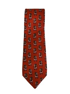 Corbata John Henry Para Hombre Seda Roja Santa Tema de Navidad L 56 in. W 4 in. - Imagen 1 de 4