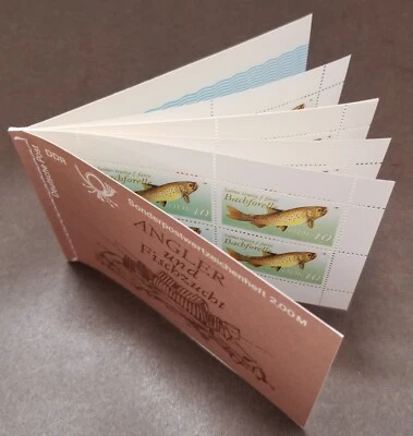 *ENVÍO GRATUITO Alemania RDA peces de agua dulce trucha marrón 1987 (folleto) MNH Foto 1 de 4