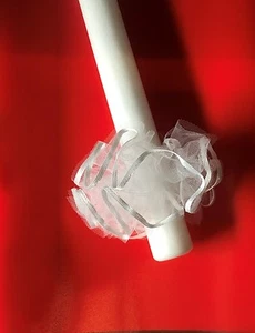 Tropfschutz Kommunion Kerzentülle Kerzenmanschette Weiß 2 Stück - Bild 1 von 1