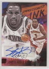 2018-19 Panini Court Kings Impressionist Ink Ruby /99 Shareef Abdur-Rahim Auto