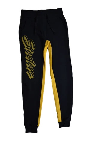 Junk Food Womens NFL Pittsburgh Steelers Paneled Sherpa Fleece Jogger Pants New Cover