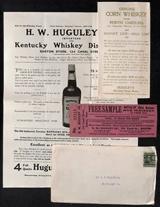 H.W. Huguley's Bourbon Whiskey Boston c1905-10 Brochure Sheet Cover++ Knowlton* - Picture 1 of 7