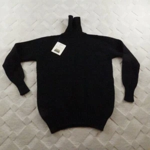 Braemar Dalla Scozia Maglione Lana Uomo 38 (Medio) Nero Pull Over Girocollo - Foto 1 di 12