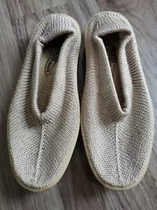 Arcopedico 36 Womens 5 Shoes Tan Woven Knit Nylon Slip On - Picture 1 of 3