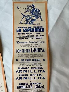 Vintage 1978 Chihuahua, Mexico Original Bullfighting Poster - Picture 1 of 2