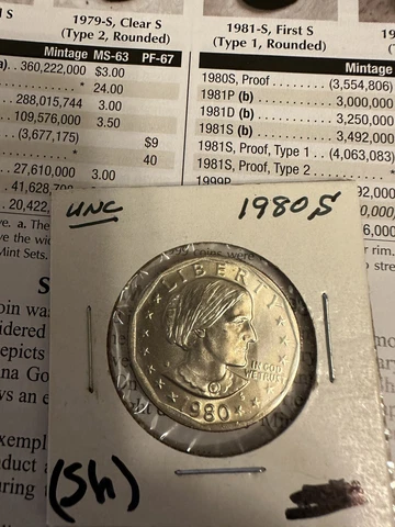 SUSAN B ANTHONY Very Rare 1980 S Near Date Wide Rim Coin PLEASE LOOK AT ALL PICs Cover