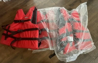 Red Cabela PFD Conjunto de Três NOVO - Imagem 1 de 4