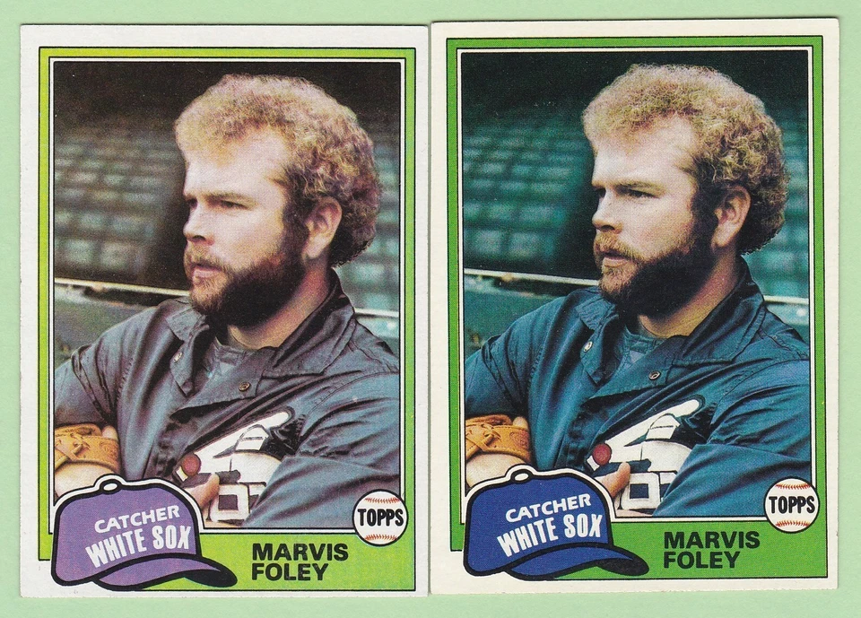 1981 TOPPS #646 FOLEY BLACKLESS - ish PASTEL ERROR VERSION RARE ! WHITE SOX - Image 1 of 1