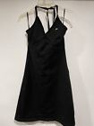 Lacoste Black Sleeveless V-Neck Halter Sundress Cotton Blend Size 36 Peru