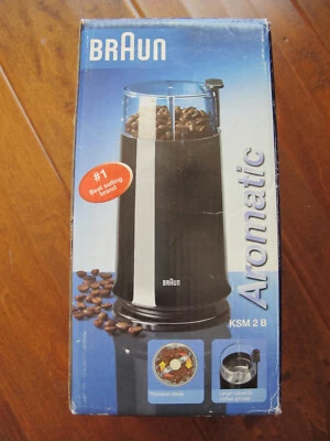 BRAUN KSM BLACK Aromatic Ground Coffee Bean Grinder NEW - Image 1 of 2