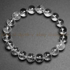 6/8/10 mm bracelet élastique perles rondes cristal roche claire naturelle 7,5' AA