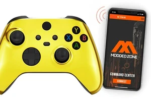 Chrome Gold Xbox One Series S|X SMART Custom Rapid Fire Modded Controller FPS - Picture 1 of 5