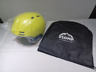 Stomp Ski & Snowboarding Snow Sports Helmet St666 Matte Green Lemon Med W/Bag