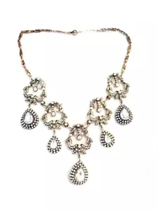 Turkish Handmade Ottoman Style Hurrem Sultan's Necklace With Rhinestones - Picture 1 of 1