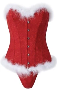 Damen Schnürung Überbrust Korsett Bustier Satin Body Shaper Sexy Dessous - Bild 1 von 6