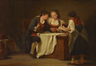 high quality oil painting handpainted on canvas " a love couple in a tavern "