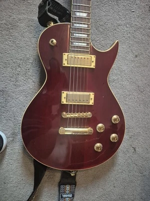Guitar - Vintage V100 LP Style. Cherry Red. Mini Humbuckers - Image 1 of 4