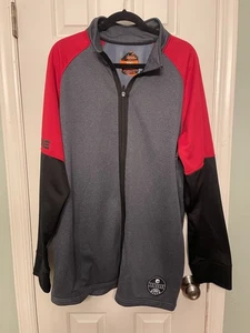 And1 Men's Full Zip Up Sweatshirt Gray & Red 2XL Legendary Basketball AND ONE - Picture 1 of 17