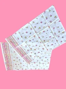 Vtg Montgomery Ward Muslin Floral Set of 2 Pillowcases NWOT Pink Purple floral - Picture 1 of 5