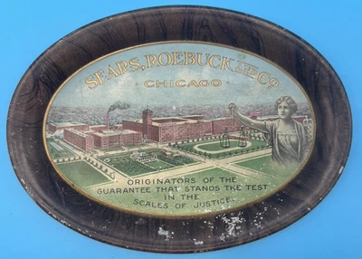 Antique Sears Roebuck & Co. Chicago Advertising Tin Tip Tray Early 1900’s - Image 1 of 4