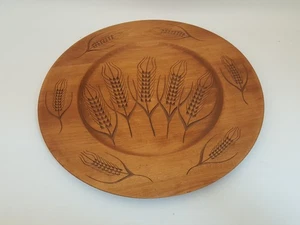 Piatto portapane vintage in legno intagliato a mano da appendere a parete grano - Foto 1 di 11