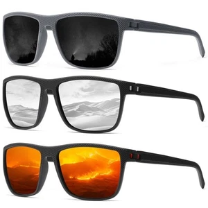 polarized sunglasses for men women, square lightweight sunglasses UV protecti... - Picture 1 of 7