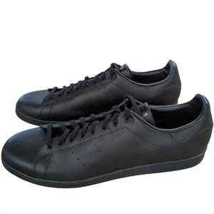 Adidas Stan Smith Black Low Top Sneakers Size 21 - Picture 1 of 12