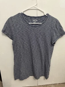 Camiseta de estudio J CREW clásica 100 % algodón azul blanco a rayas para mujer mediana - Imagen 1 de 3
