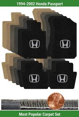 Juego de alfombrillas Ultimat personalizadas para Honda Passport '94-02 con logotipo (4 piezas) #RLX Foto 1 de 4