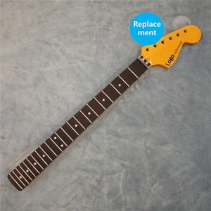 Lock Nut Scalloped Big Head Maple Electric Guitar Neck 22 Frets Rosewood Yellow - Picture 1 of 10