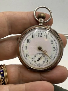 antike silberne Taschenuhr Wie Ist - Bild 1 von 10