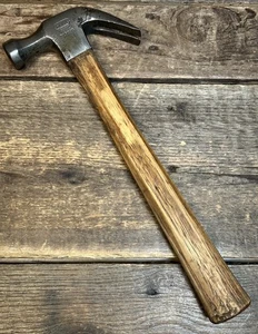 Vintage HWI 12 Oz  Curved Claw Hammer With Octagon Original Handle - Picture 1 of 12