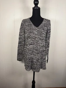 Túnica cuello en V carbón Eileen Fisher manga larga seda sin temporada nueva con etiquetas pequeña - Imagen 1 de 10